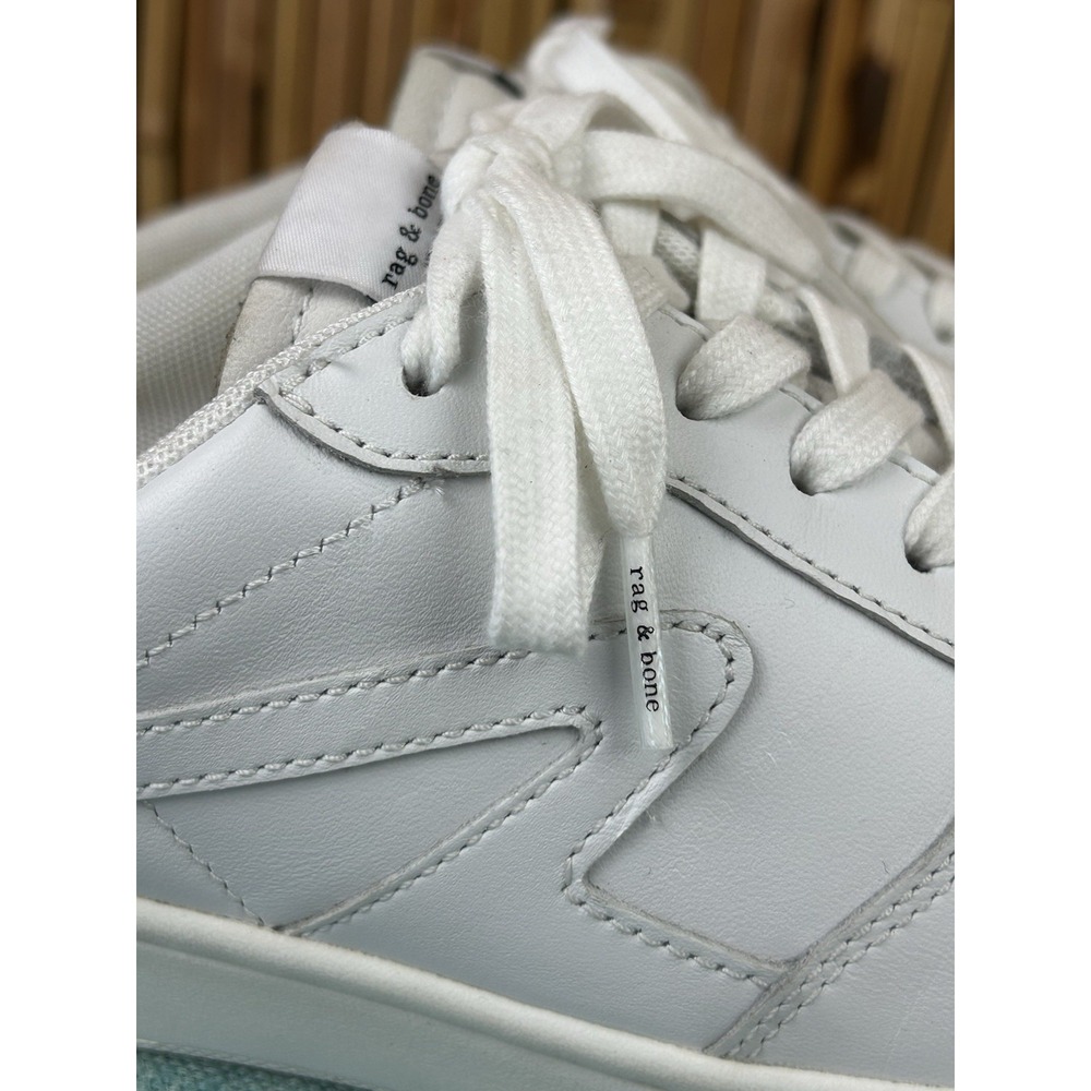 Rag‎ & Bone Retro Court Mules Shoes - White Leather - Size 6.5 - Picture 6 of 11